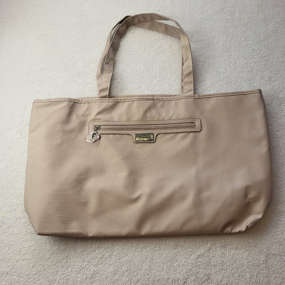 Bella Russo Tote Bag Purse NWOT Beige 13"  By 22.5" - Picture 1 of 11